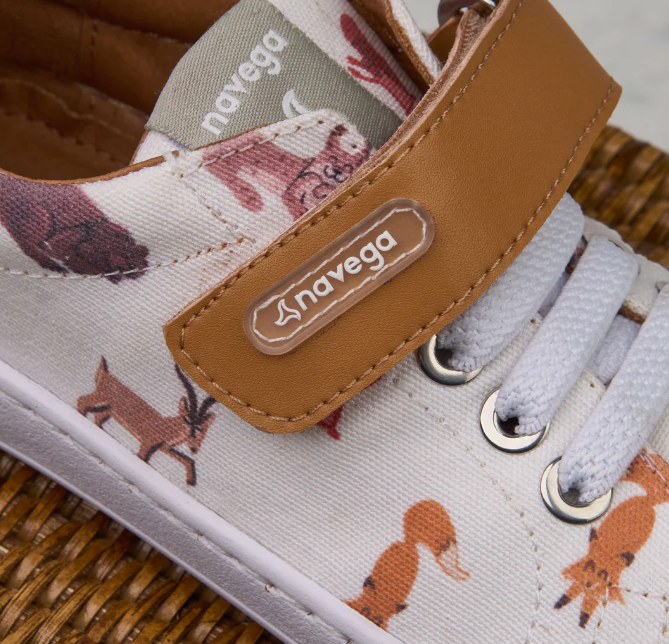 Navega - Zapatillas Barefoot Textil - Animales