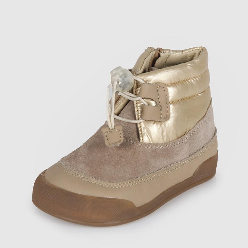 Blanditos by Crio´s - Suede Leather and Textile Ankle Boots - Berna Arena