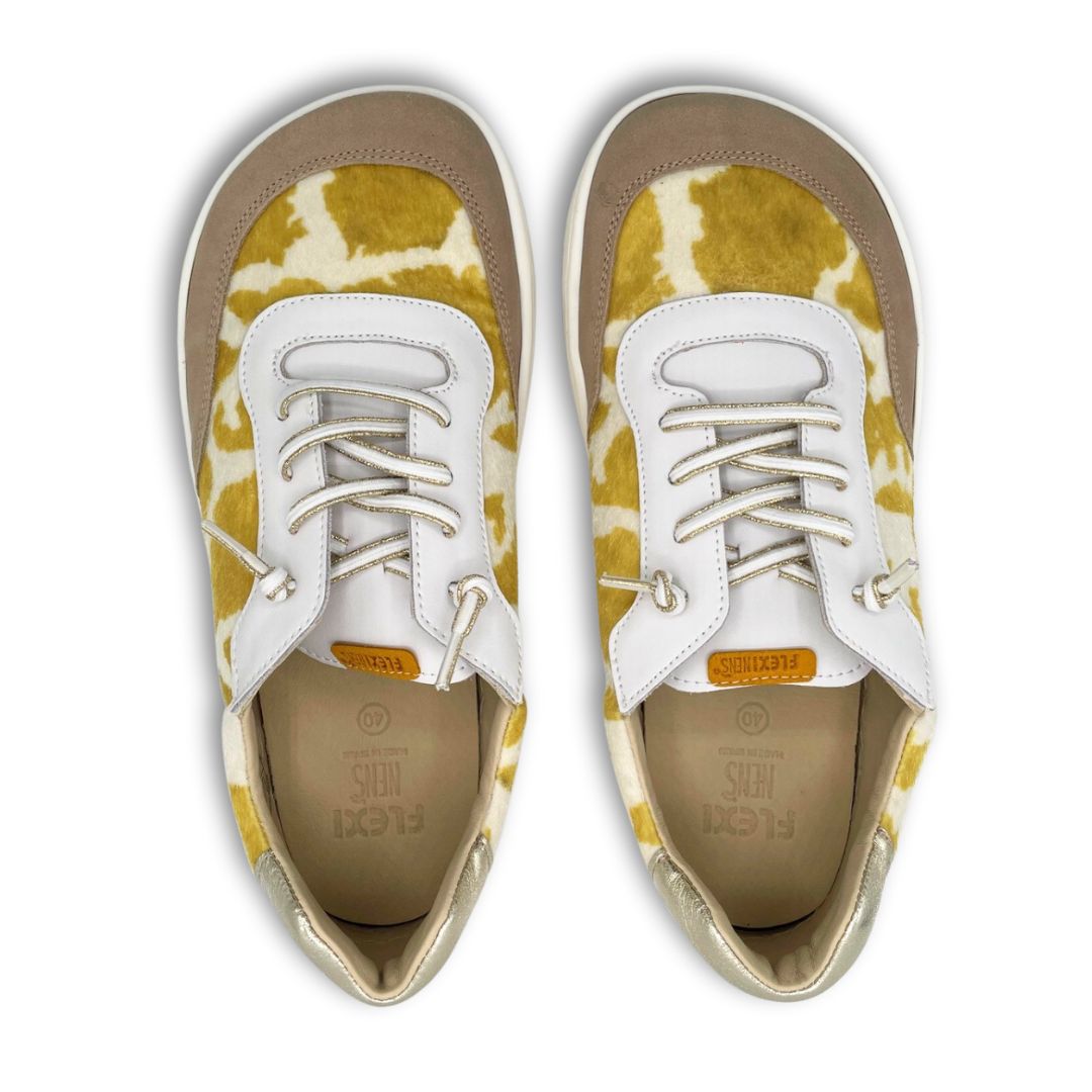 Zapatillas Deportivas Barefoot Adulto - FlexiNens - Vaca Amarilla - 9018X
