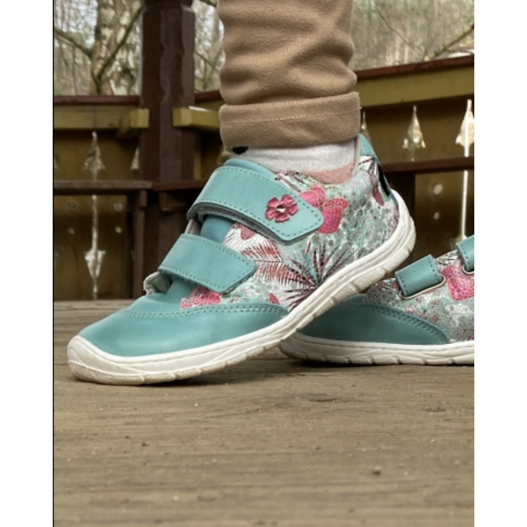 Fare Bare - A Series Respectful Sneaker - Florales Türkis 