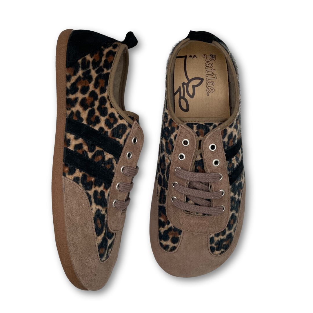 Zapatillas Deportivas Barefoot Adulto - Batilas - Serraje Leopardo XL93