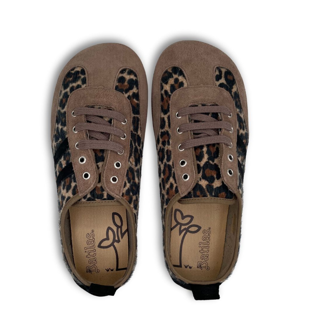 Zapatillas Deportivas Barefoot Adulto - Batilas - Serraje Leopardo XL93