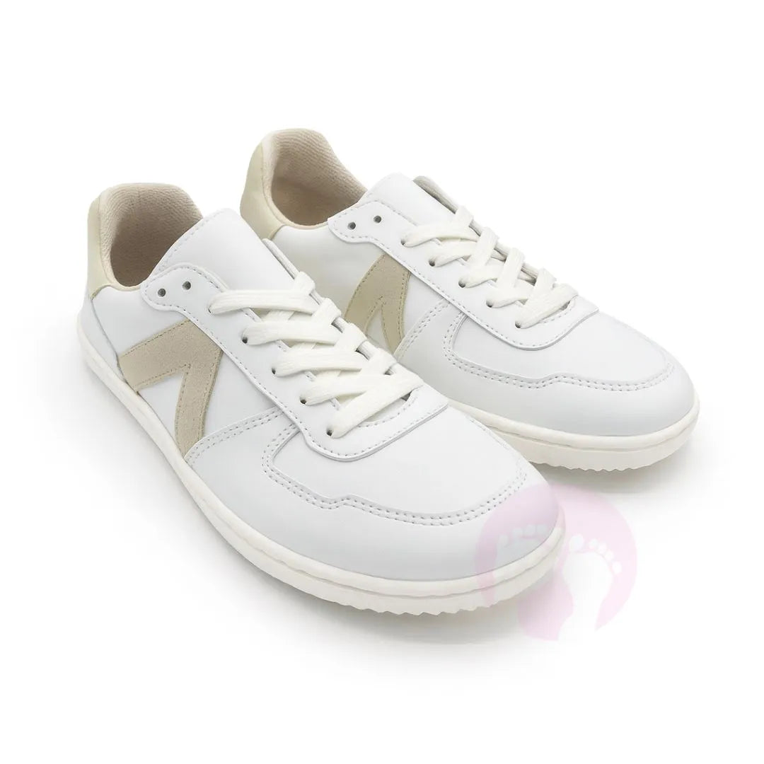 Coqueflex - Zapatilla Deportiva Barefoot Adulto  - 4389 Blanco Latte Microfibra