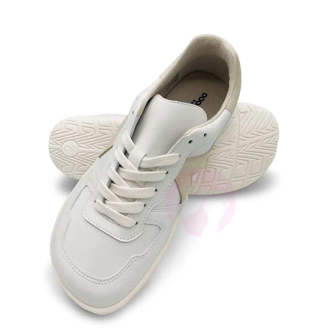 Coqueflex - Zapatilla Deportiva Barefoot Adulto  - 4389 Blanco Latte Microfibra