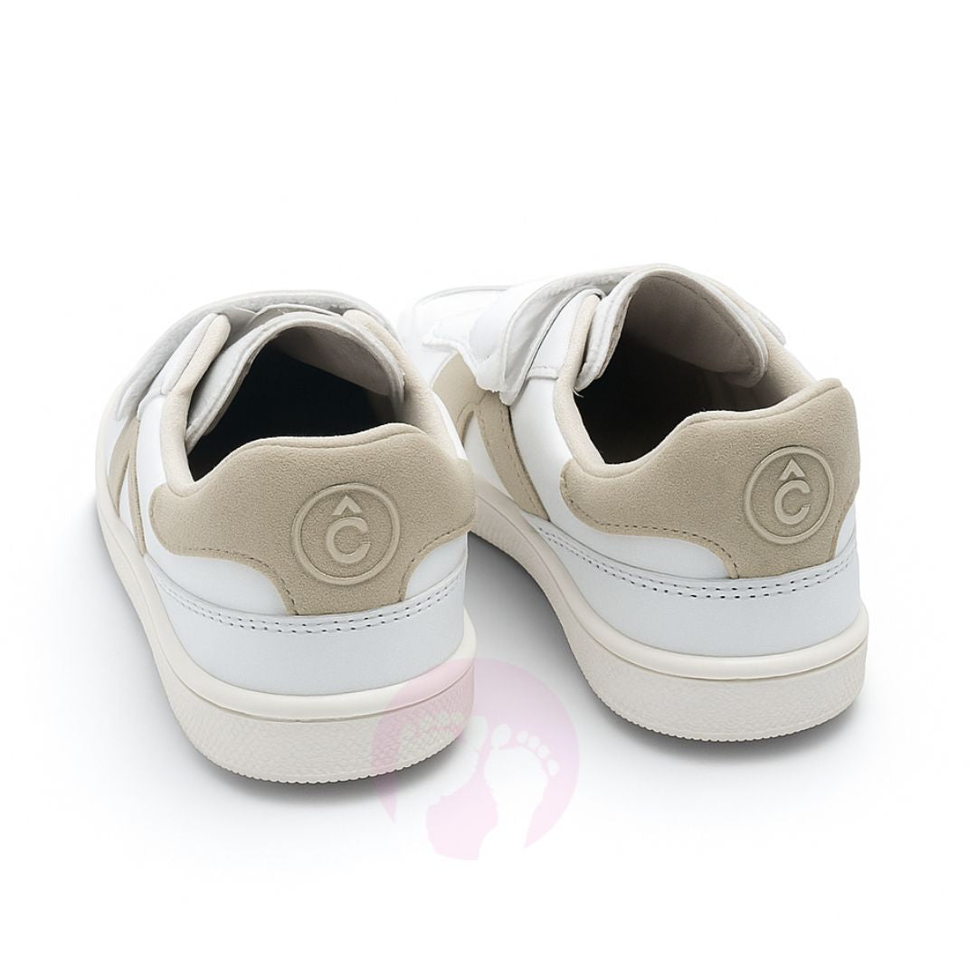 Coqueflex - Zapatilla Deportiva Barefoot - 4389 Blanco Latte Microfibra