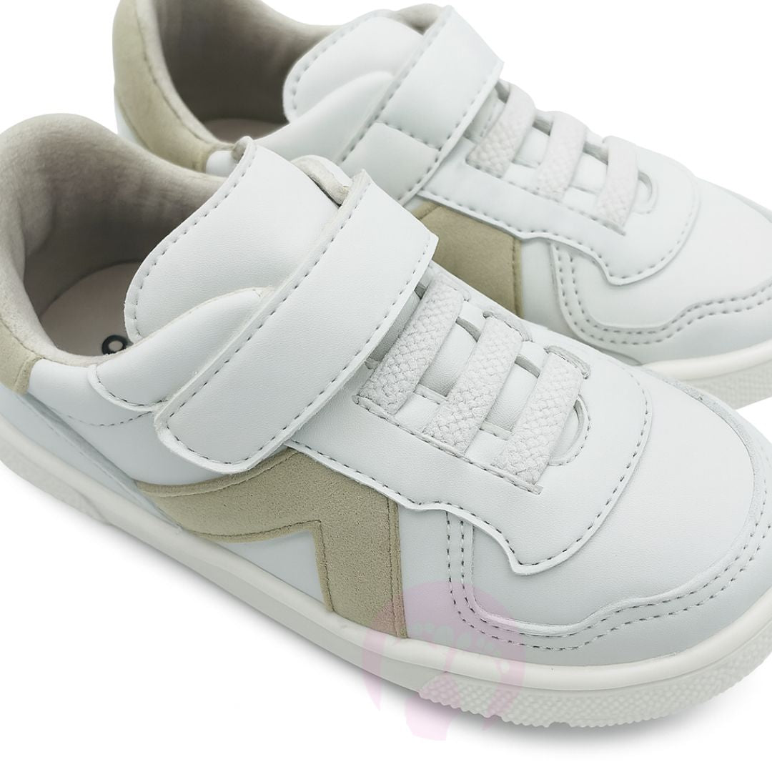 Coqueflex - Zapatilla Deportiva Barefoot - 4389 Blanco Latte Microfibra