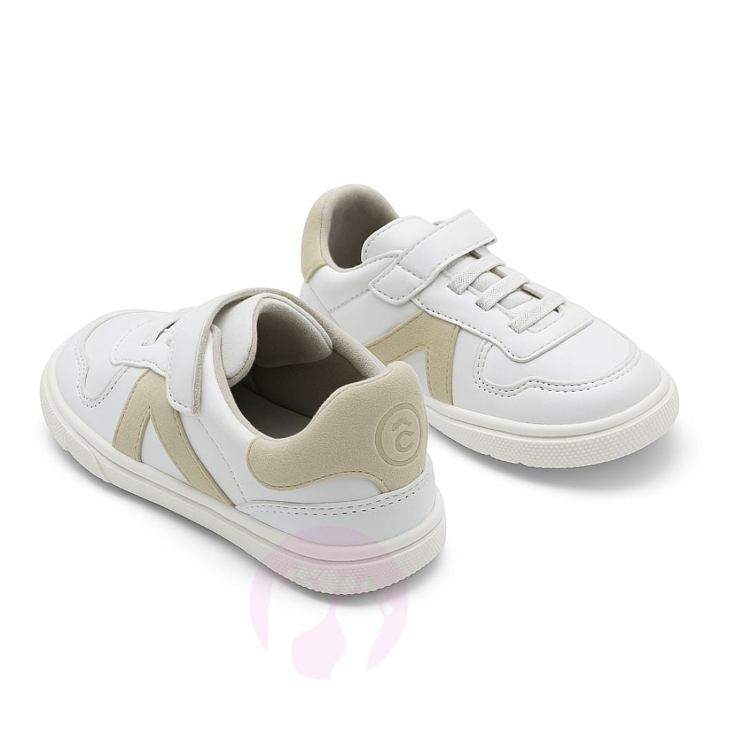 Coqueflex - Zapatilla Deportiva Barefoot - 4389 Blanco Latte Microfibra