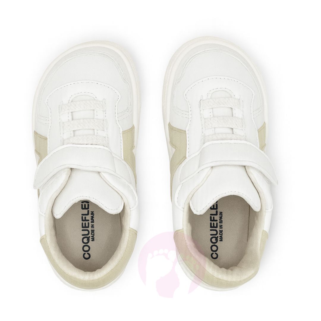 Coqueflex - Zapatilla Deportiva Barefoot - 4389 Blanco Latte Microfibra