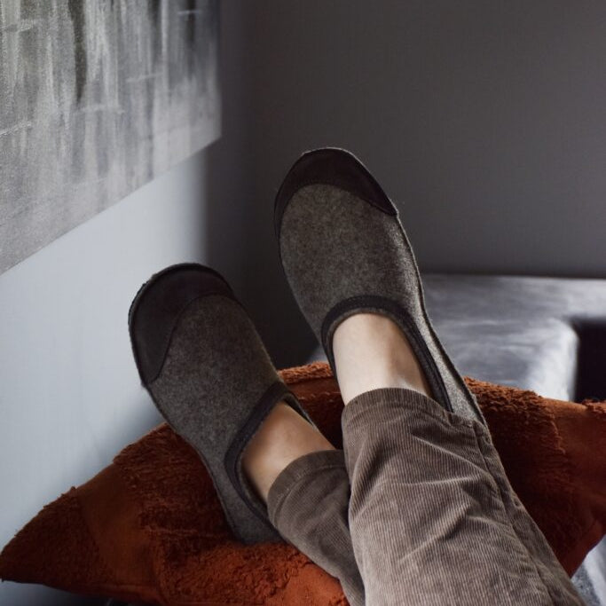 Oma King - Barfuß-Hausschuhe