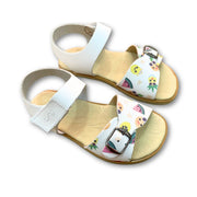 Sandalias Barefoot 5183-Li - Flexinens - Piel - Blanco Estampado