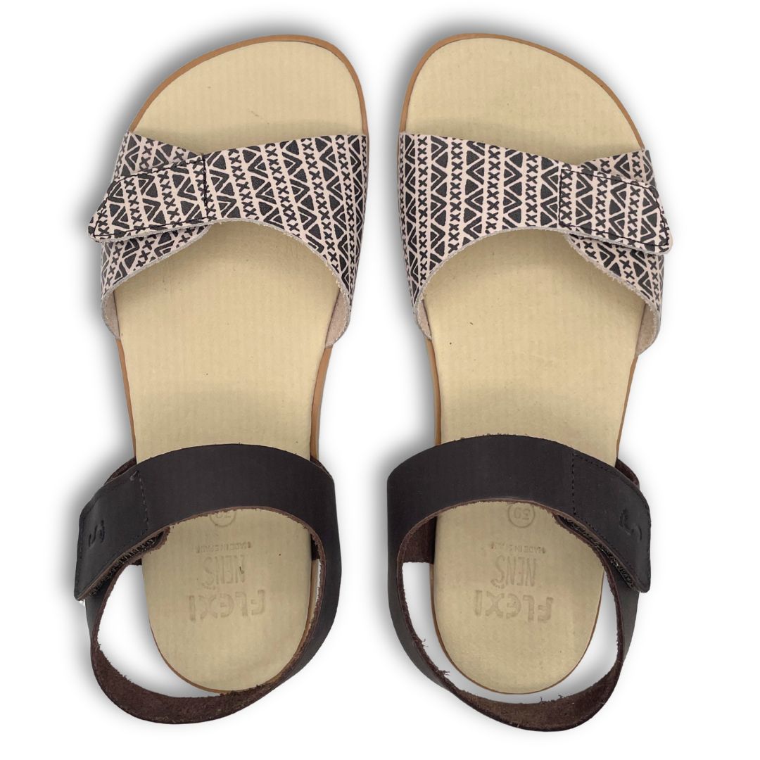Sandalias Barefoot Transición 423-LT- FlexiNens - Yucatán Box Marrón