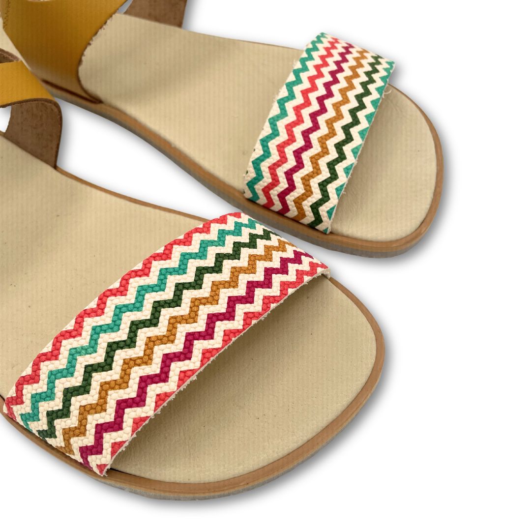 Sandalias Barefoot 5752-PR- FlexiNens - Mostaza Multicolor
