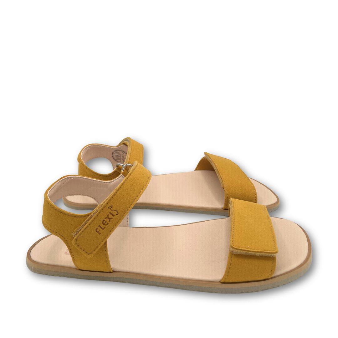 Sandalias Barefoot 70145-LI- FlexiNens - Microfibra Mostaza