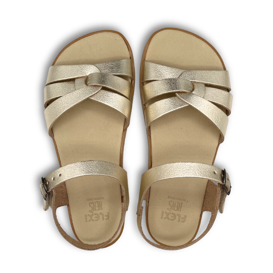 Sandalias Barefoot 5759-PR - FlexiNens - Piel Caprone Cava