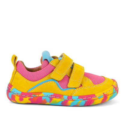 Froddo - Zapatillas Barefoot Base - Piel y Textil - Amarillo Fucsia
