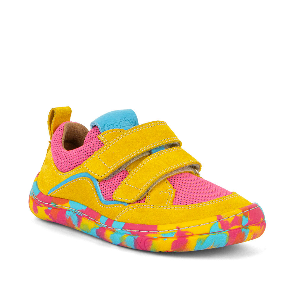 Froddo - Zapatillas Barefoot Base - Piel y Textil - Amarillo Fucsia