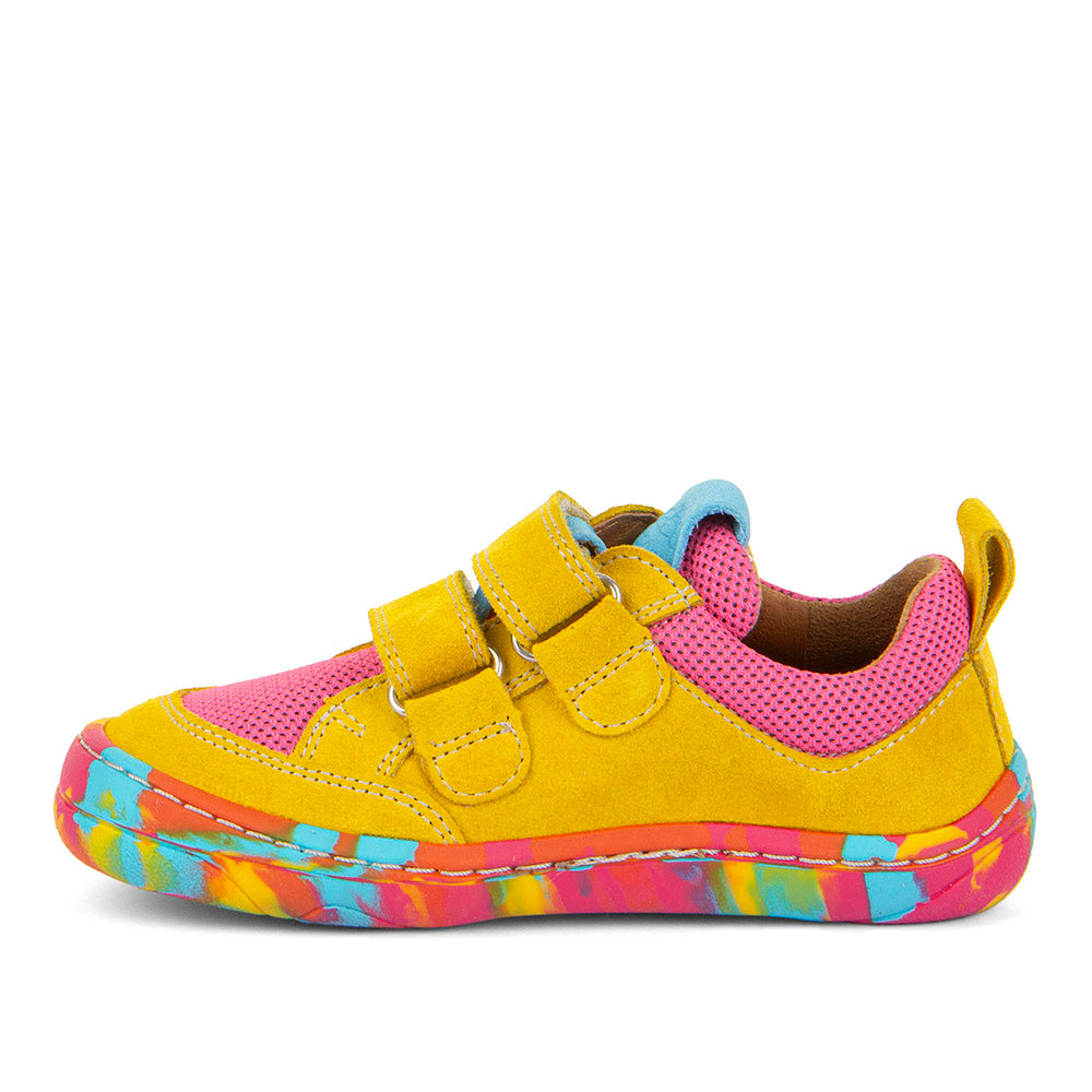 Froddo - Zapatillas Barefoot Base - Piel y Textil - Amarillo Fucsia