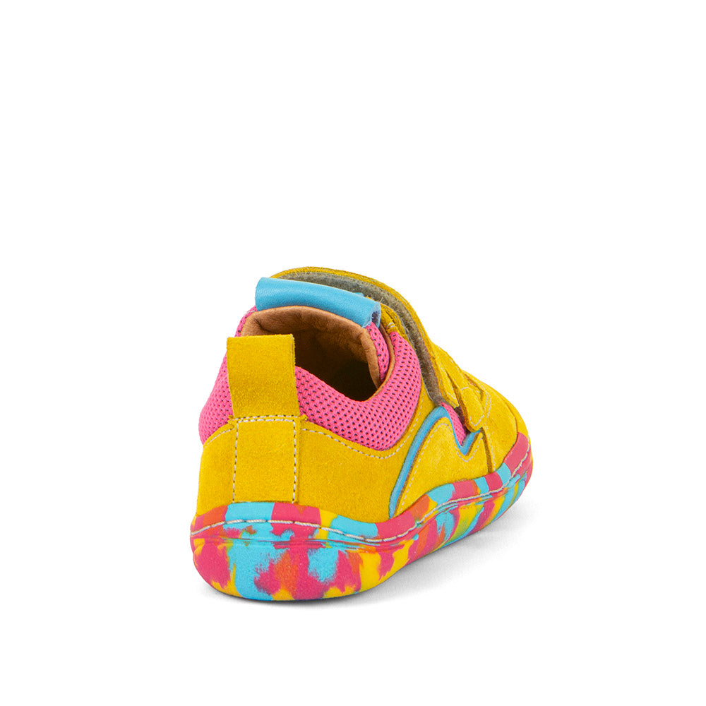 Froddo - Zapatillas Barefoot Base - Piel y Textil - Amarillo Fucsia