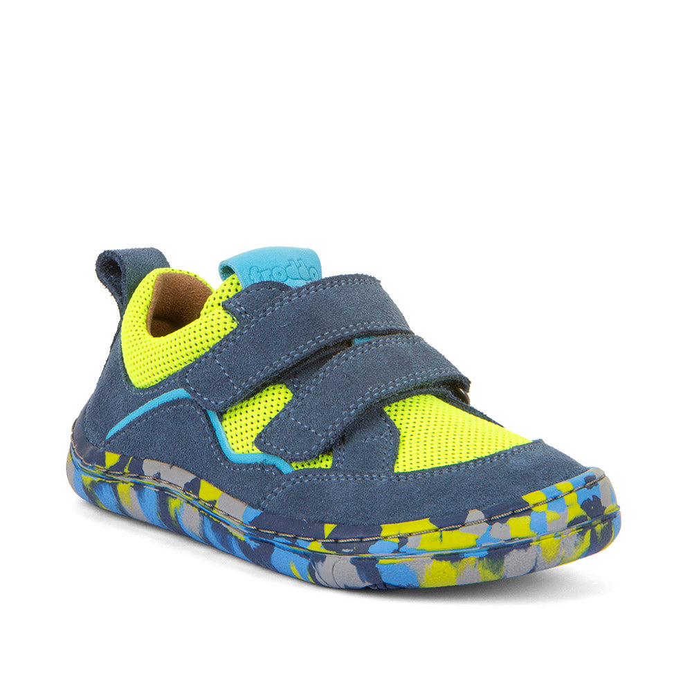 Froddo - Zapatillas Barefoot Base - Piel y Textil - Denim Flúor