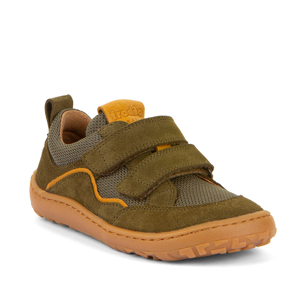 Zapatillas Deportivas Barefoot Base - Piel Hidrófuga Textil - Verde Oliva G3130271-3