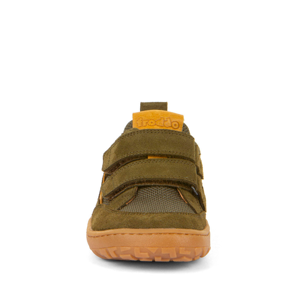 Zapatillas Deportivas Barefoot Base - Piel Hidrófuga Textil - Verde Oliva G3130271-3