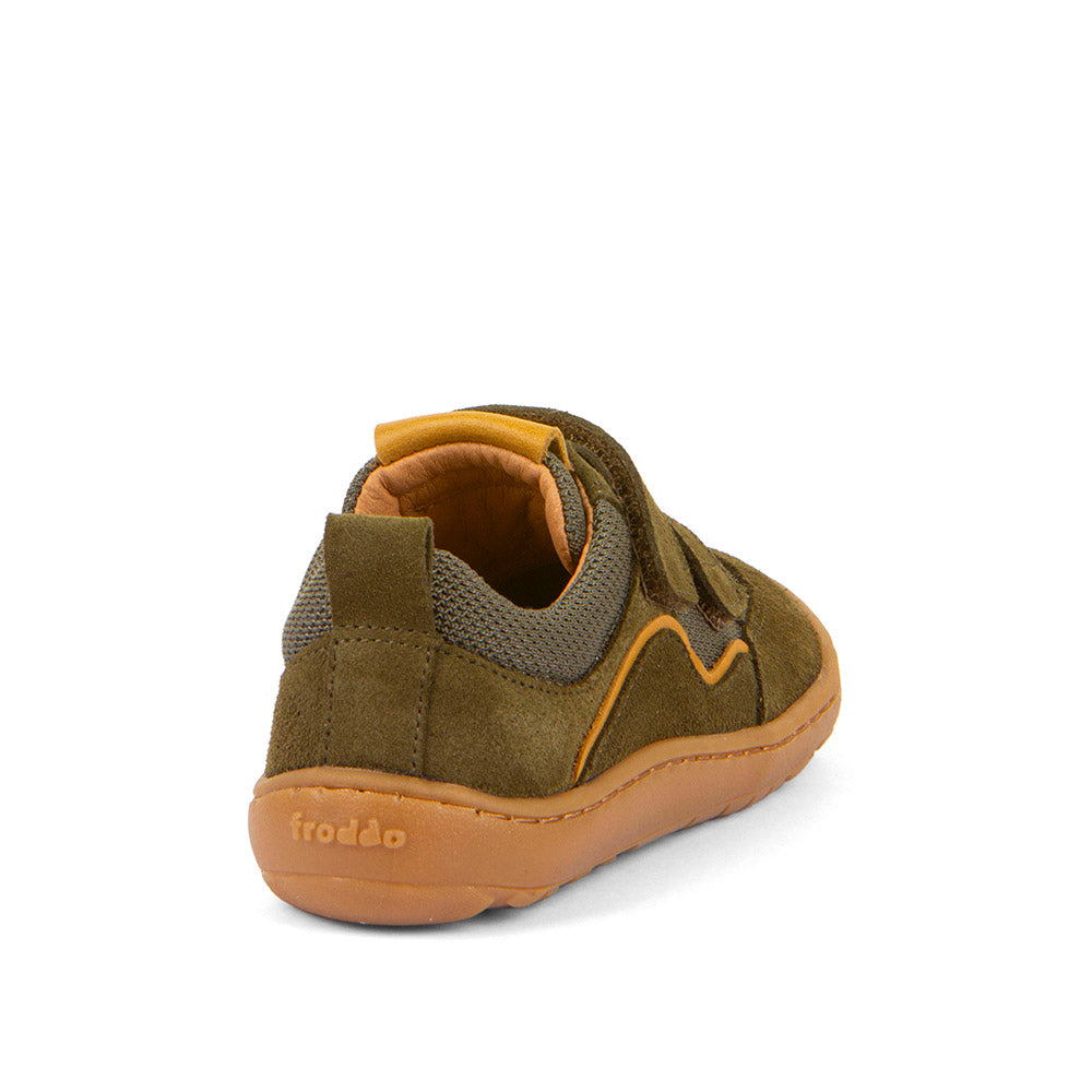 Zapatillas Deportivas Barefoot Base - Piel Hidrófuga Textil - Verde Oliva G3130271-3