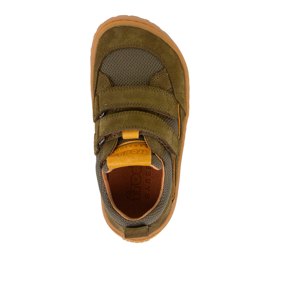 Zapatillas Deportivas Barefoot Base - Piel Hidrófuga Textil - Verde Oliva G3130271-3