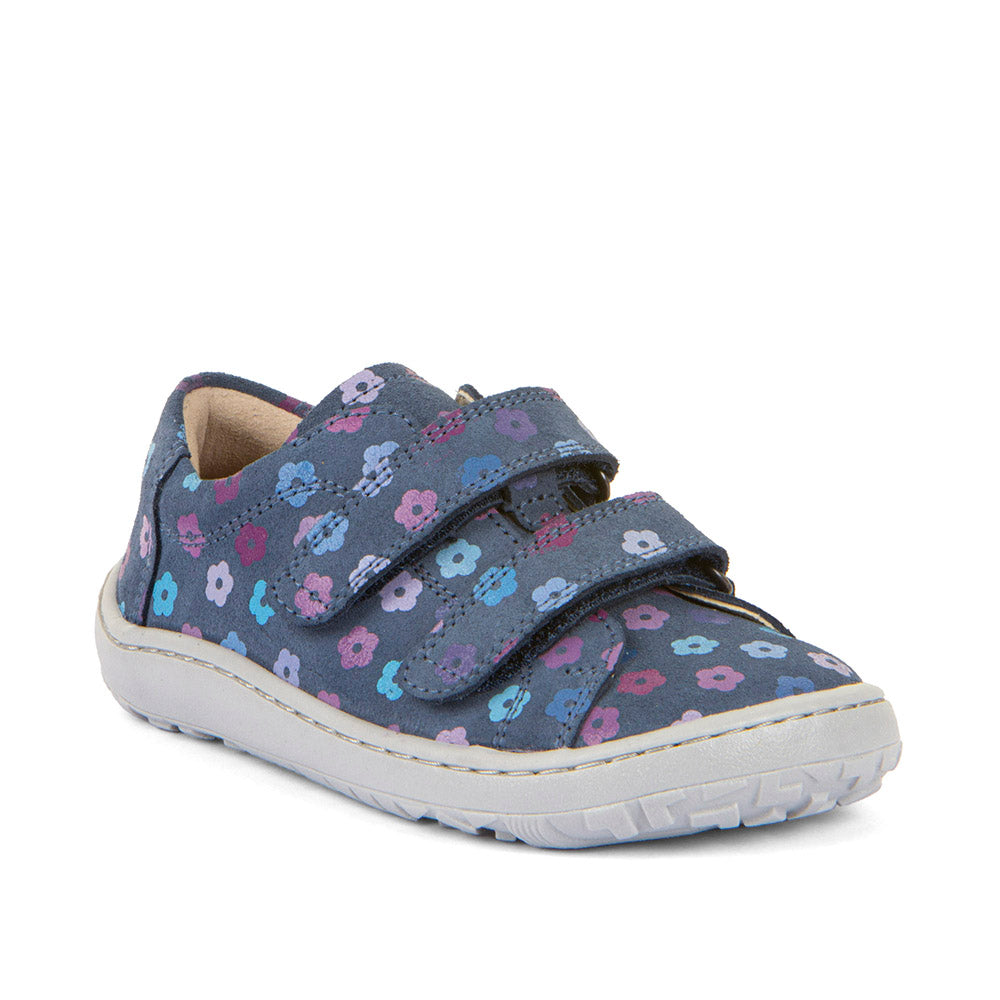 Zapatillas Deportivas Barefoot Base - Piel Hidrófuga - Azul Flores G3130276-9