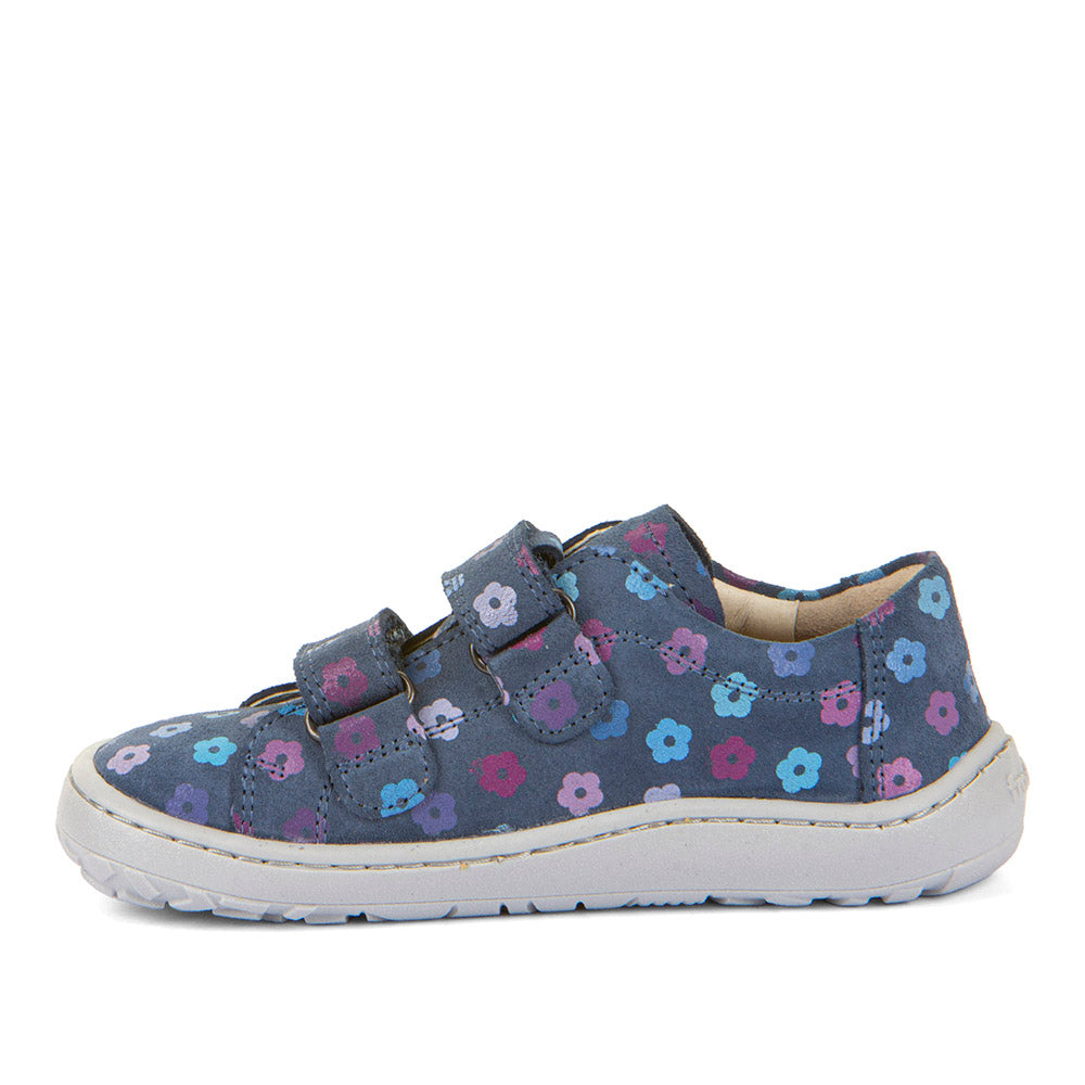 Zapatillas Deportivas Barefoot Base - Piel Hidrófuga - Azul Flores G3130276-9