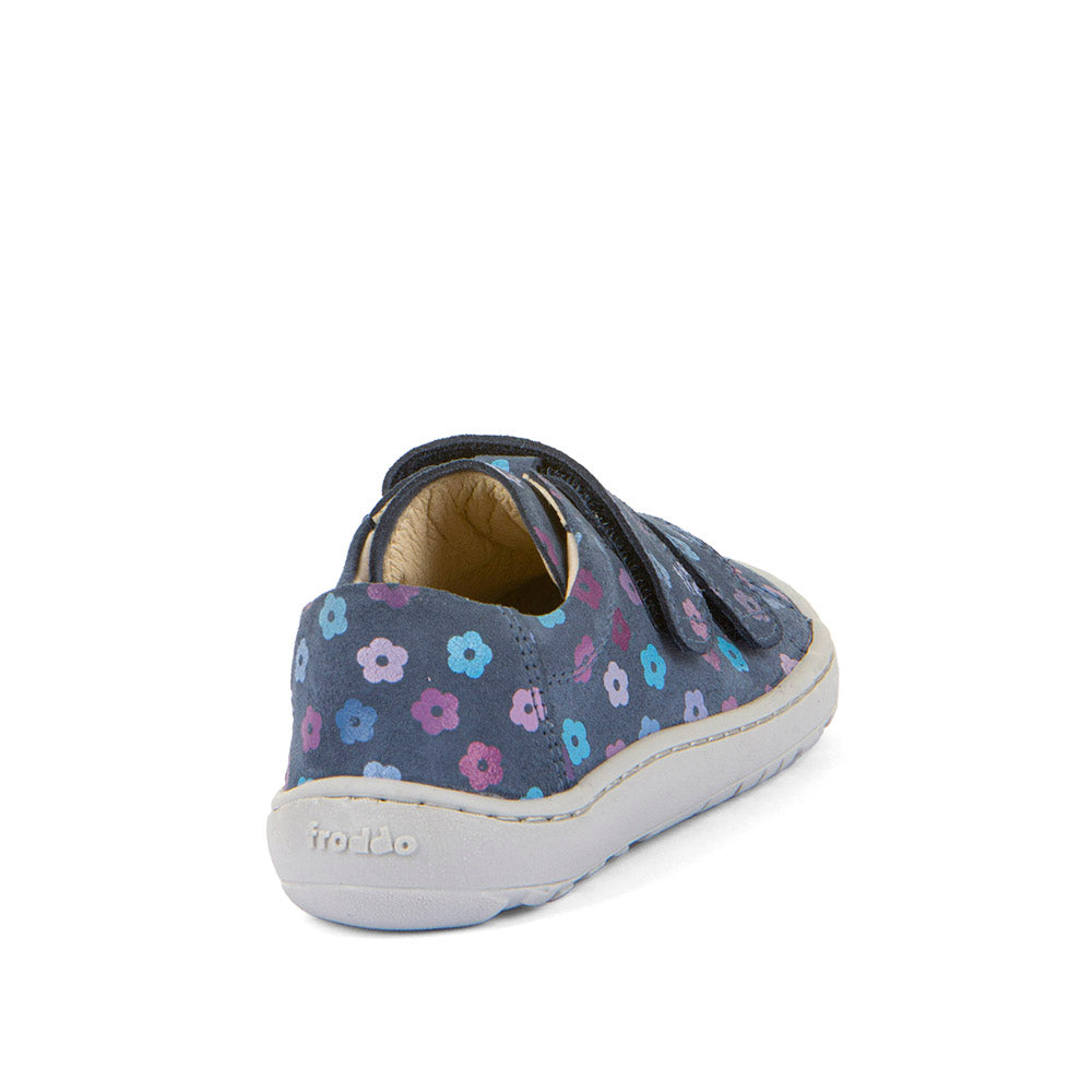 Zapatillas Deportivas Barefoot Base - Piel Hidrófuga - Azul Flores G3130276-9