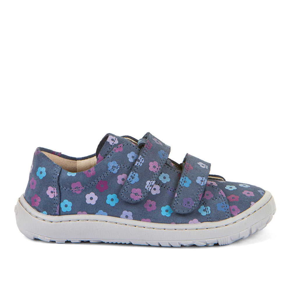 Zapatillas Deportivas Barefoot Base - Piel Hidrófuga - Azul Flores G3130276-9