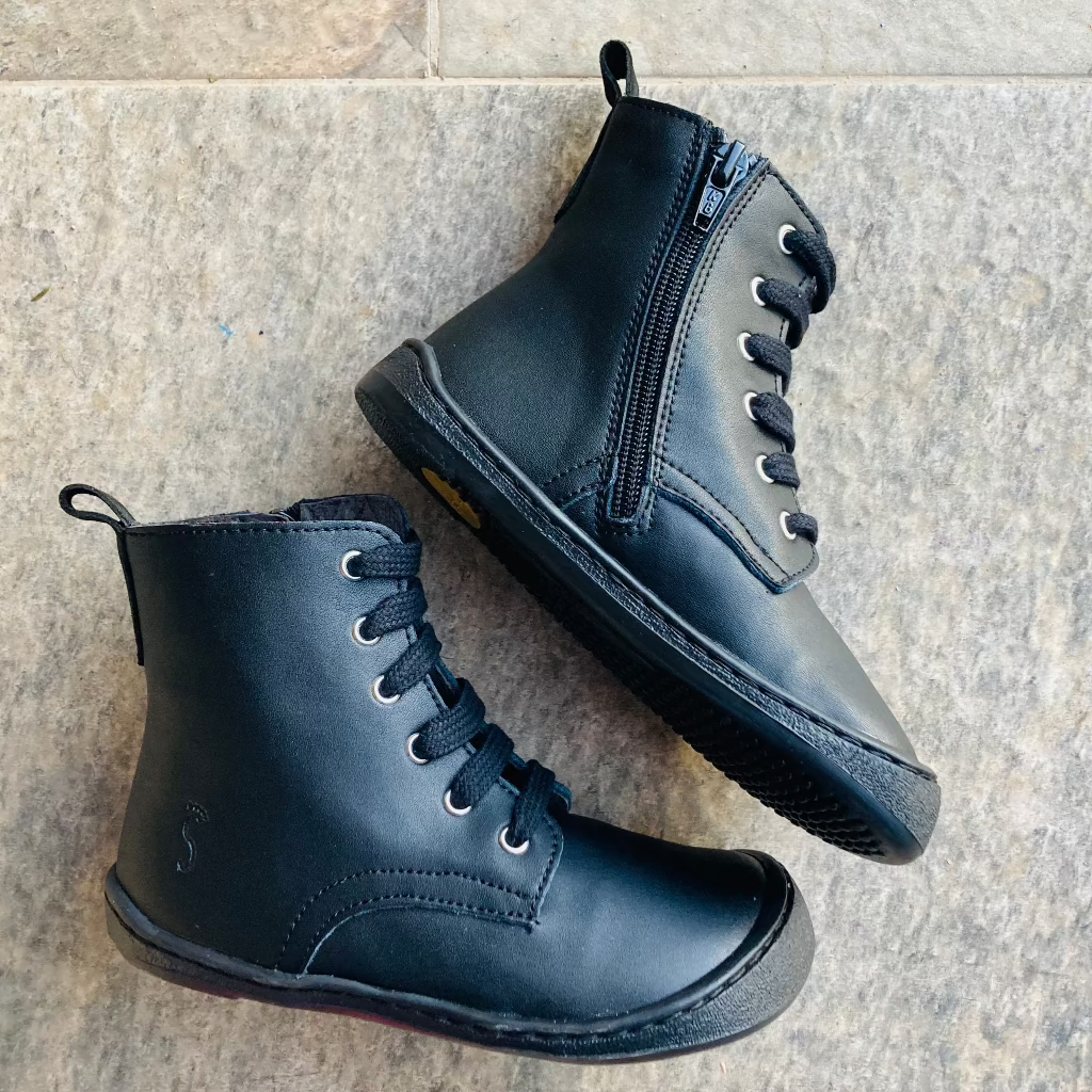 FlexiNens - Bota Barefoot - Piel Negro - 9085R