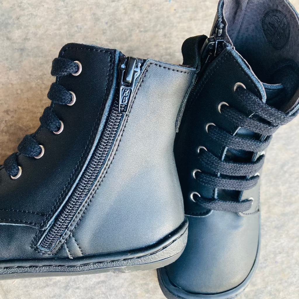 FlexiNens - Bota Barefoot - Piel Negro - 9085R