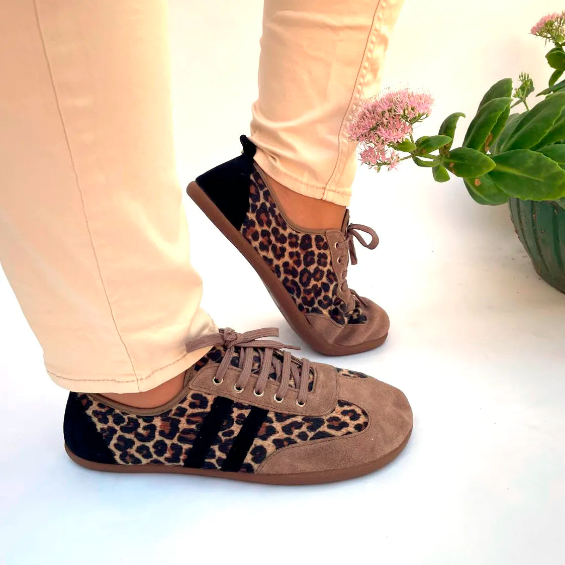 Zapatillas Deportivas Barefoot Adulto - Batilas - Serraje Leopardo XL93