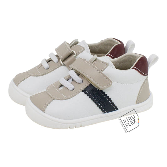 Piruflex - Deportivas Barefoot Veganas - Blanco Combinado PF178