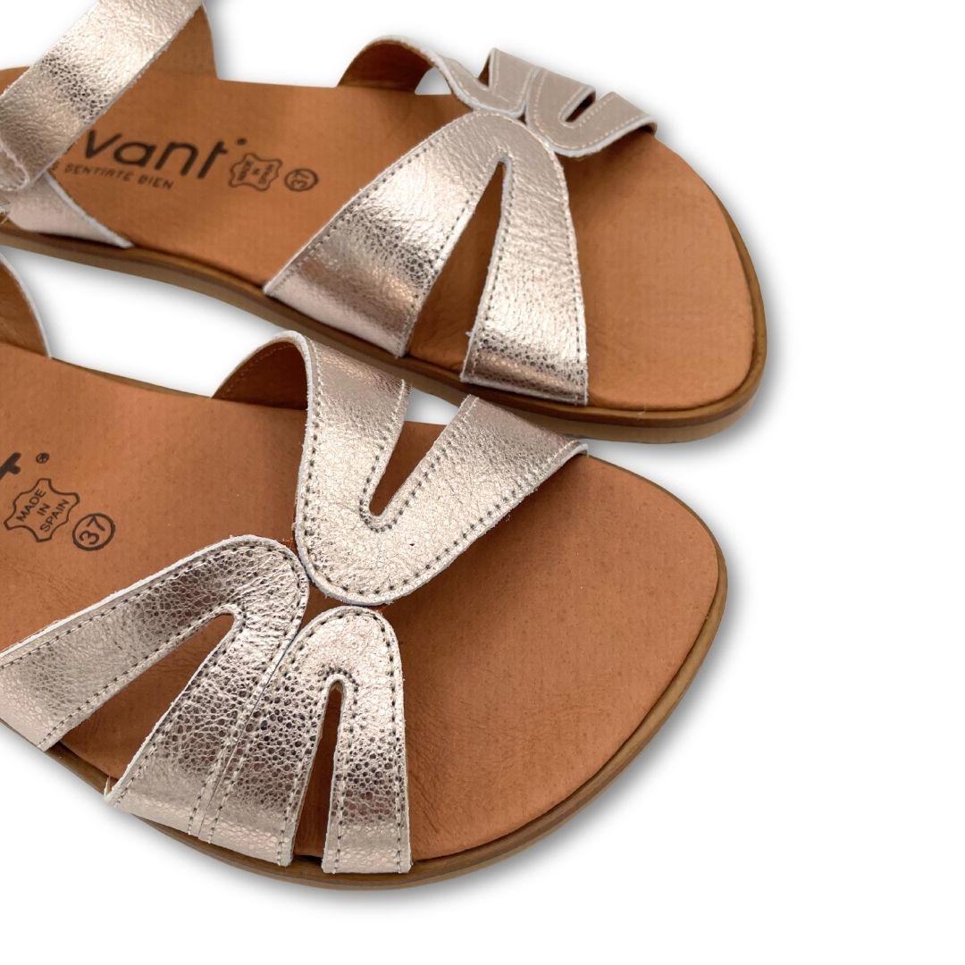 Sandalia Barefoot Adulto - Vivant - V-Velvet Metal Platino