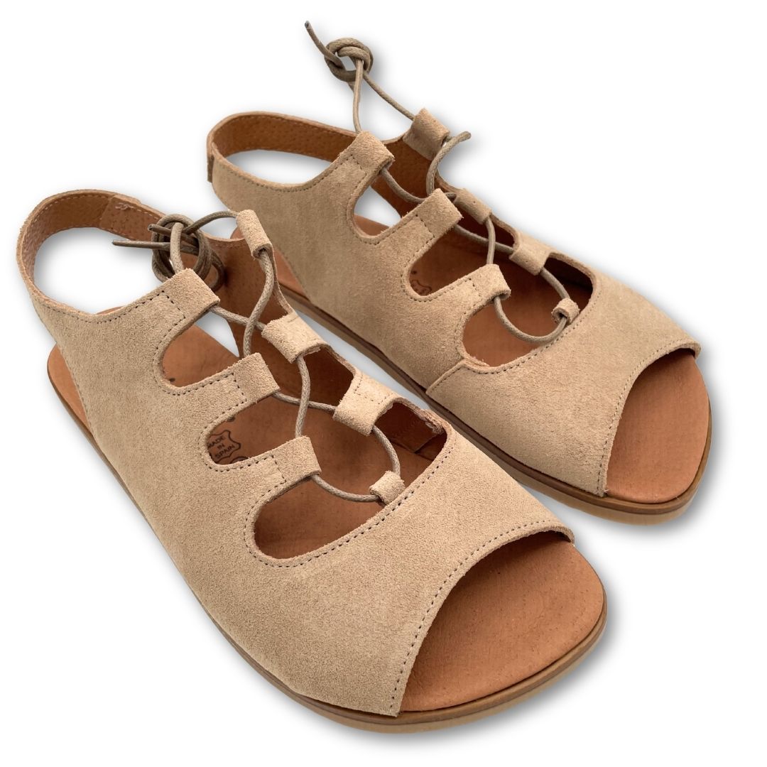 Sandalia Barefoot Adulto - Vivant - Ébano Serraje Camello