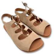 Sandalia Barefoot Adulto - Vivant - Ébano Serraje Camello