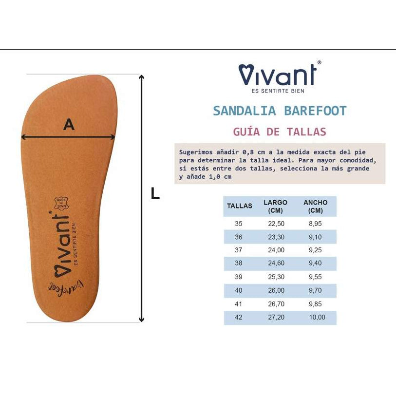 Sandalia Barefoot Adulto - Vivant - Lino Serraje