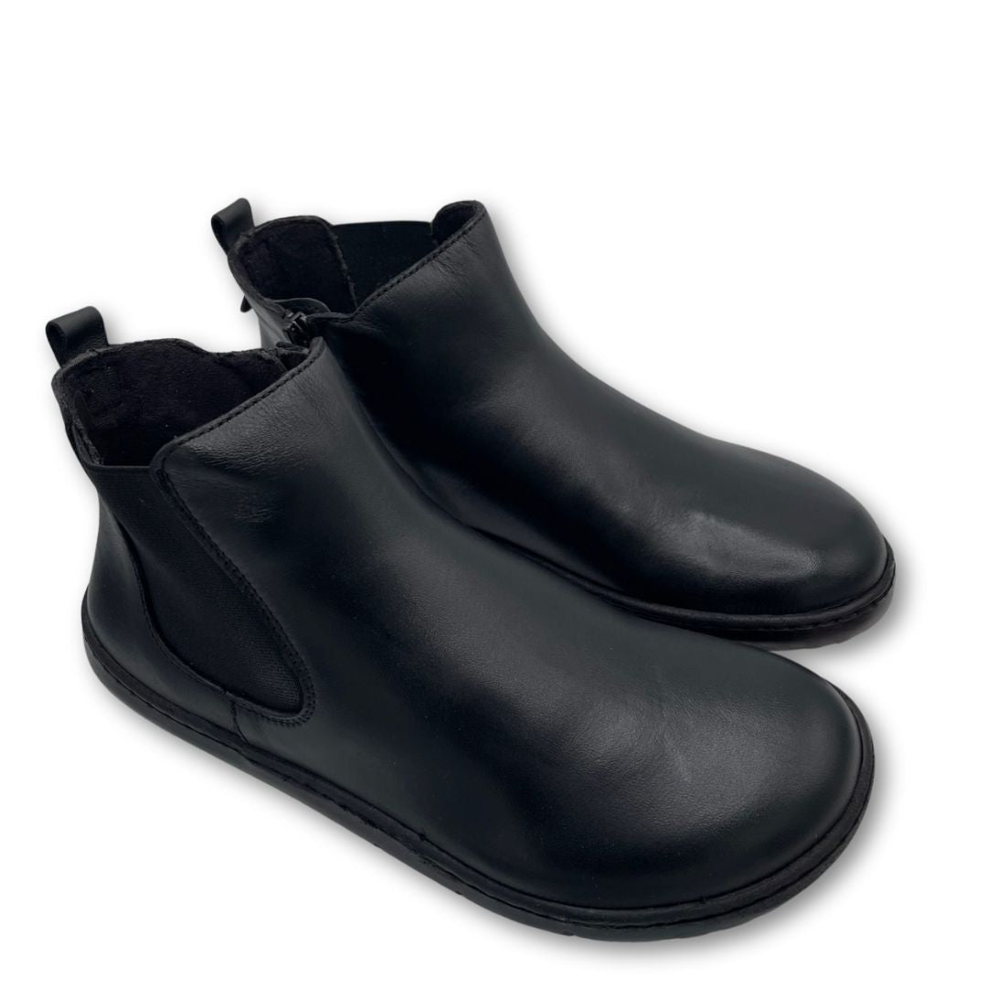 FlexiNens - Adult Barefoot Boot - Black Leather - 9085R
