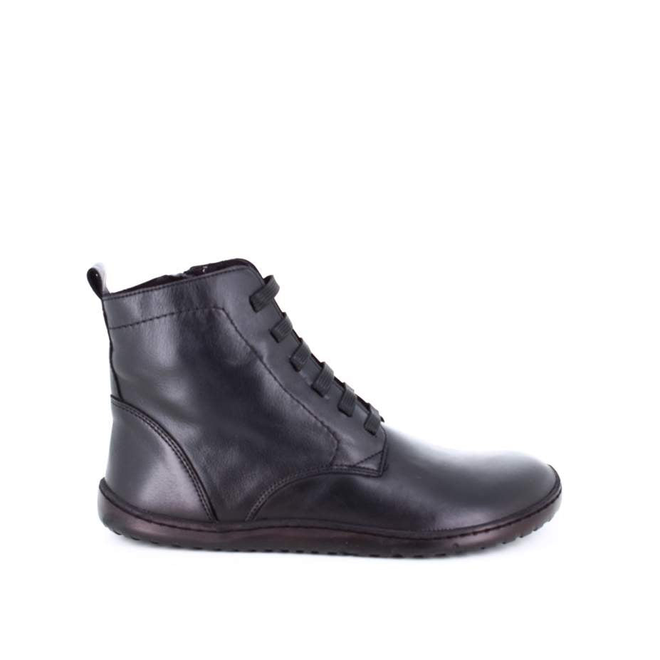FlexiNens - Barfußstiefel für Erwachsene - Schwarzes Leder - 9085R