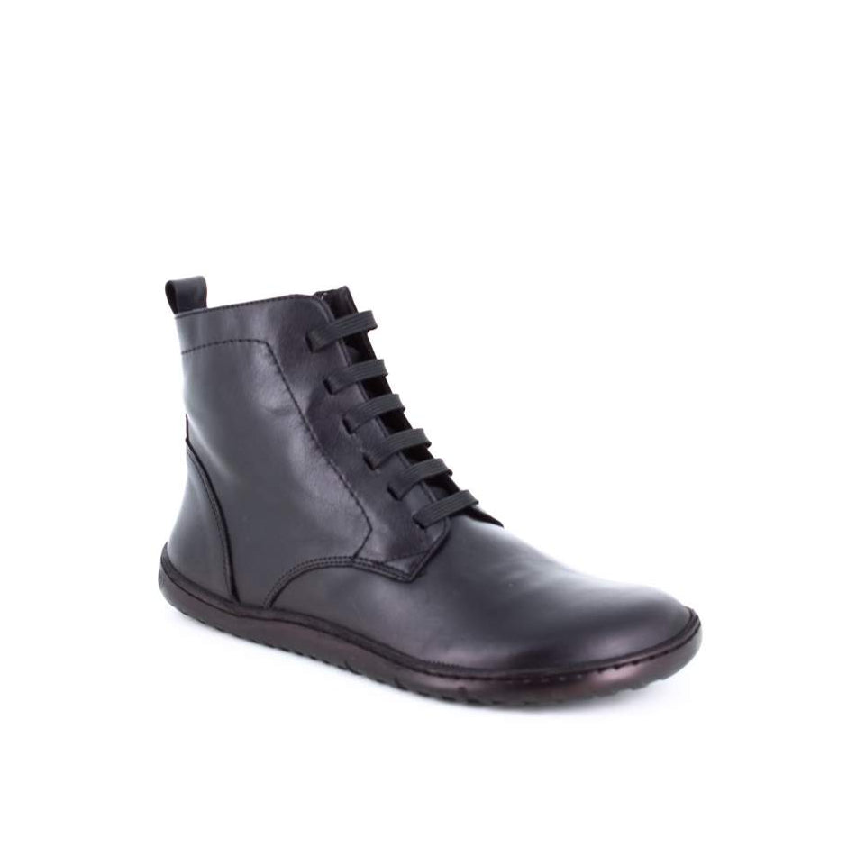 FlexiNens - Barfußstiefel für Erwachsene - Schwarzes Leder - 9085R