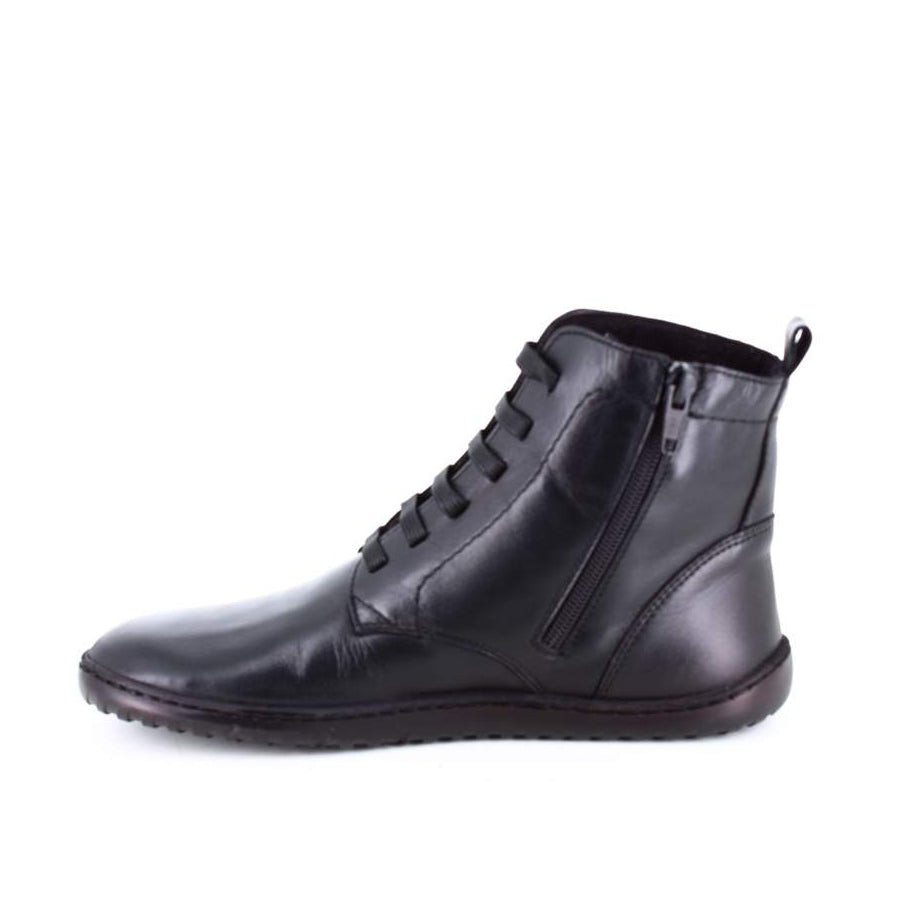 FlexiNens - Barfußstiefel für Erwachsene - Schwarzes Leder - 9085R