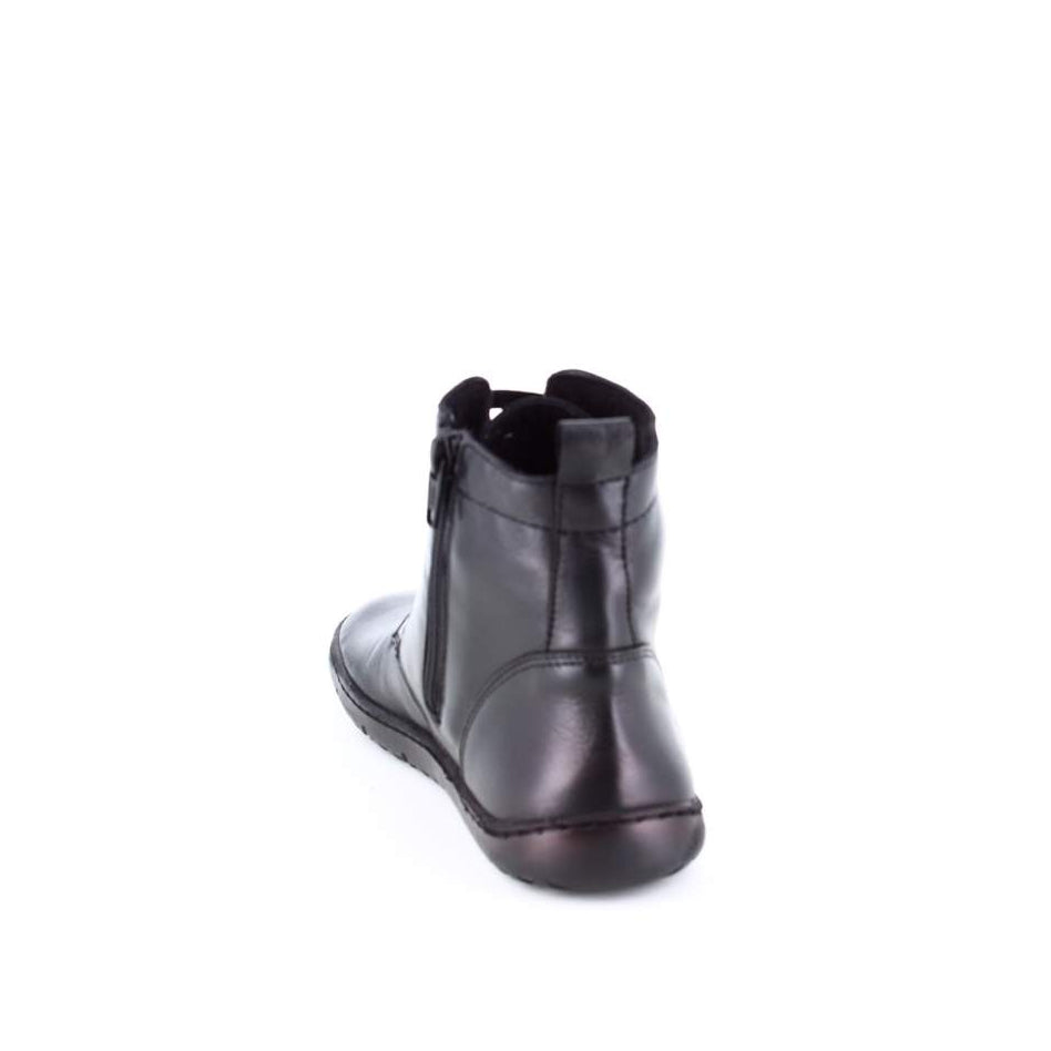 FlexiNens - Barfußstiefel für Erwachsene - Schwarzes Leder - 9085R