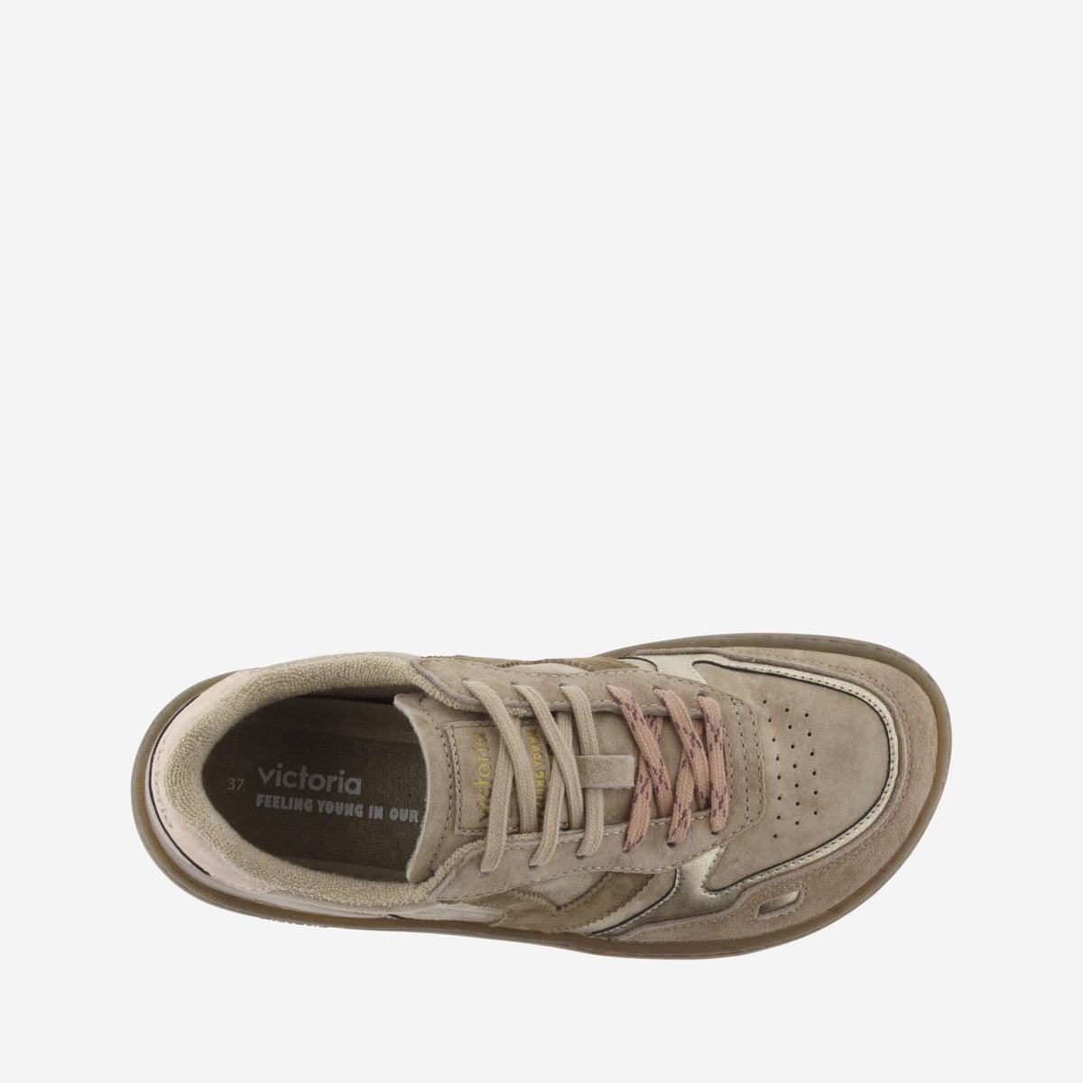 Zapatillas Deportivas Barefoot - Victoria - 1187104 Duna Serraje Metal Beig