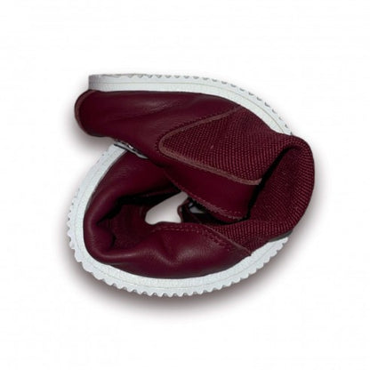 Blandy Shoes - Adult Barefoot Shoes - Jan Burgundy Transition