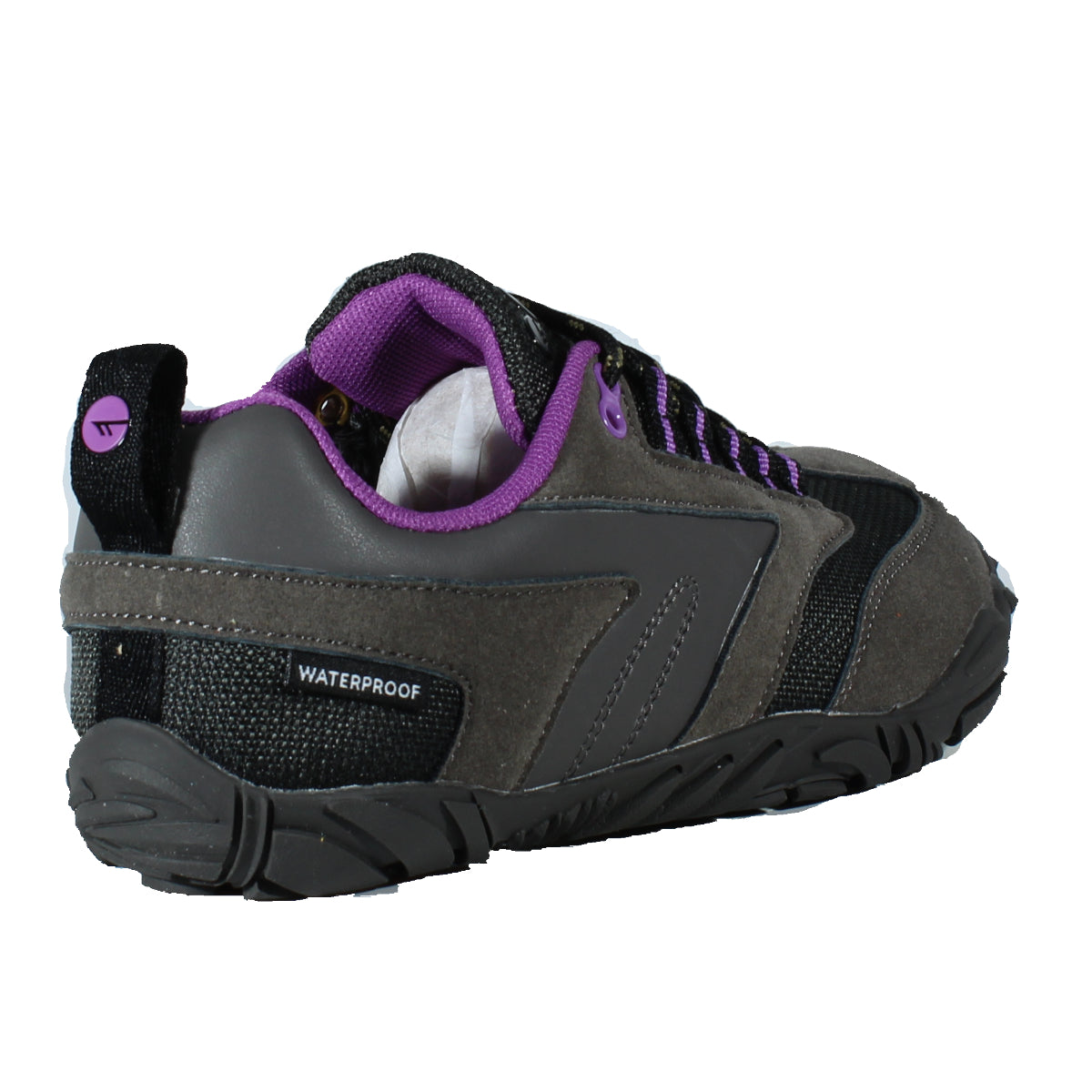 Zapatillas Impermeables Trekking Barefoot - Hi-Tec - Fígaro Low WP Gris Púrpura Mujer