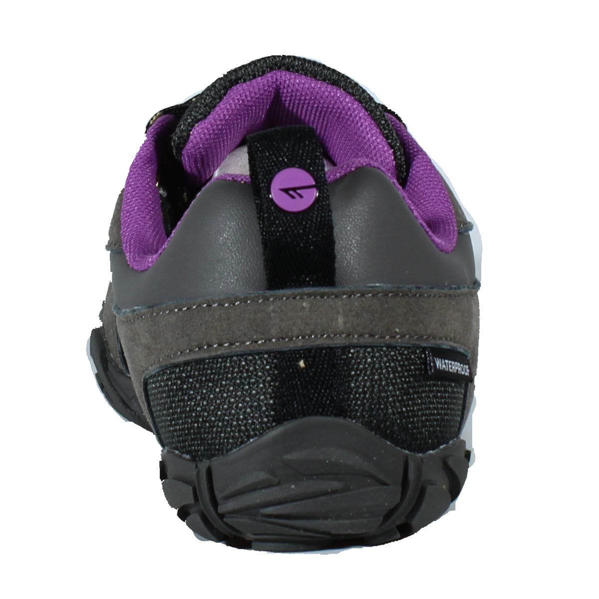 Zapatillas Impermeables Trekking Barefoot - Hi-Tec - Fígaro Low WP Gris Púrpura Mujer