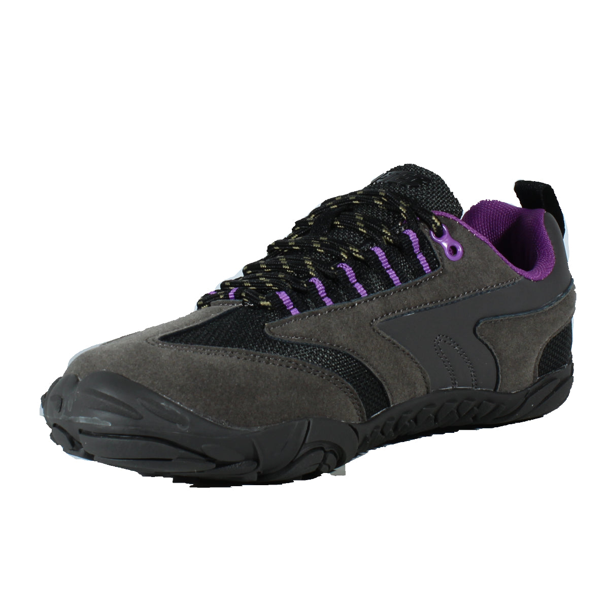 Zapatillas Impermeables Trekking Barefoot - Hi-Tec - Fígaro Low WP Gris Púrpura Mujer