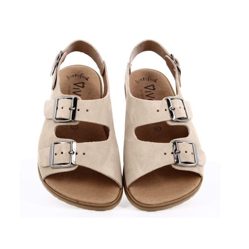Sandalia Barefoot Mujer Vivant Semilla - Serraje Camello